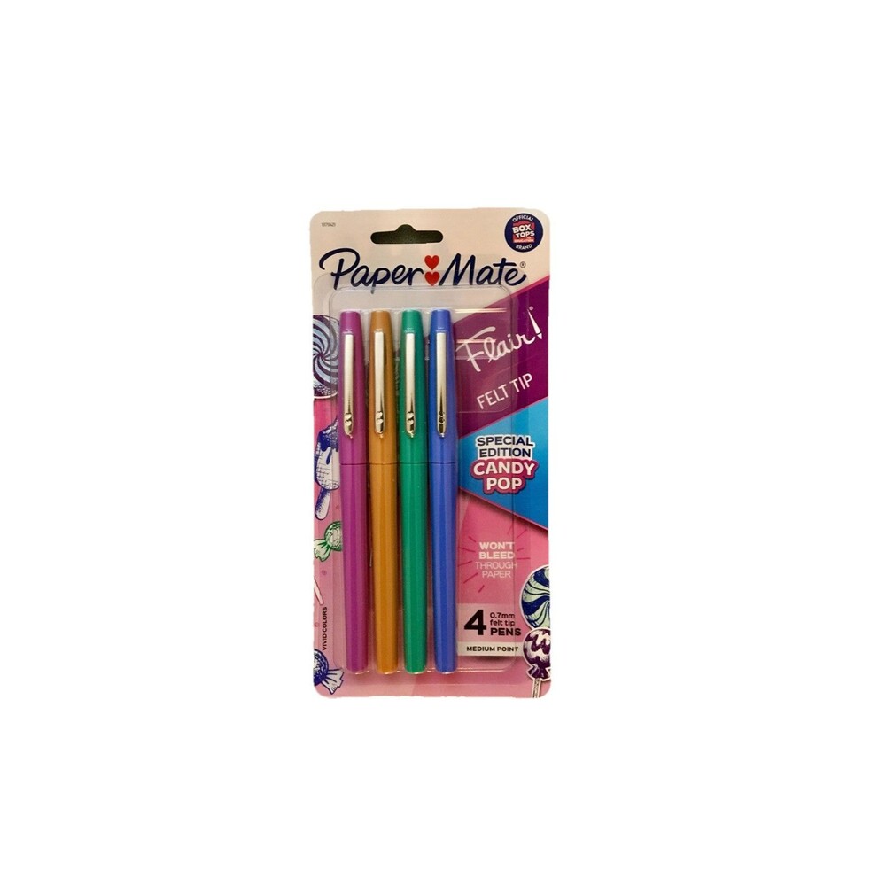 Paper Mate Flair Felt Tip Pens - Candy Pop (4 Packs)